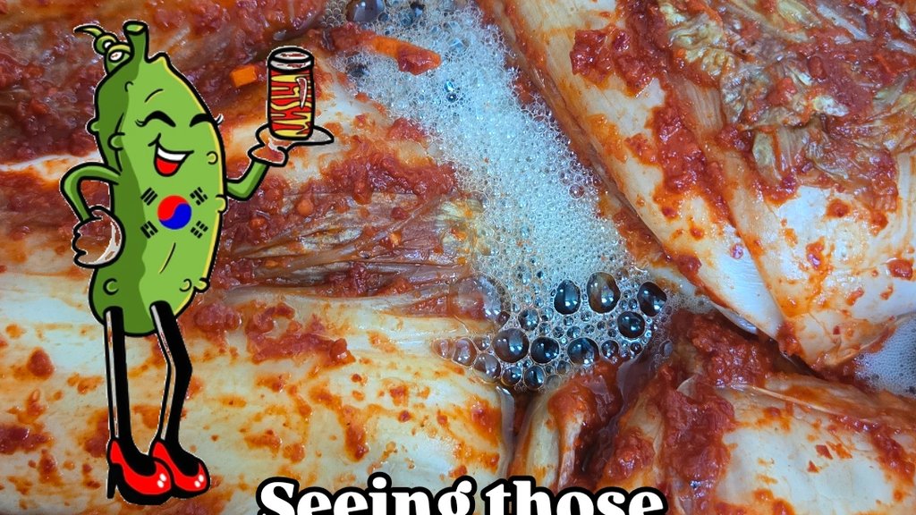 Kimchi Fermentation Bubbles